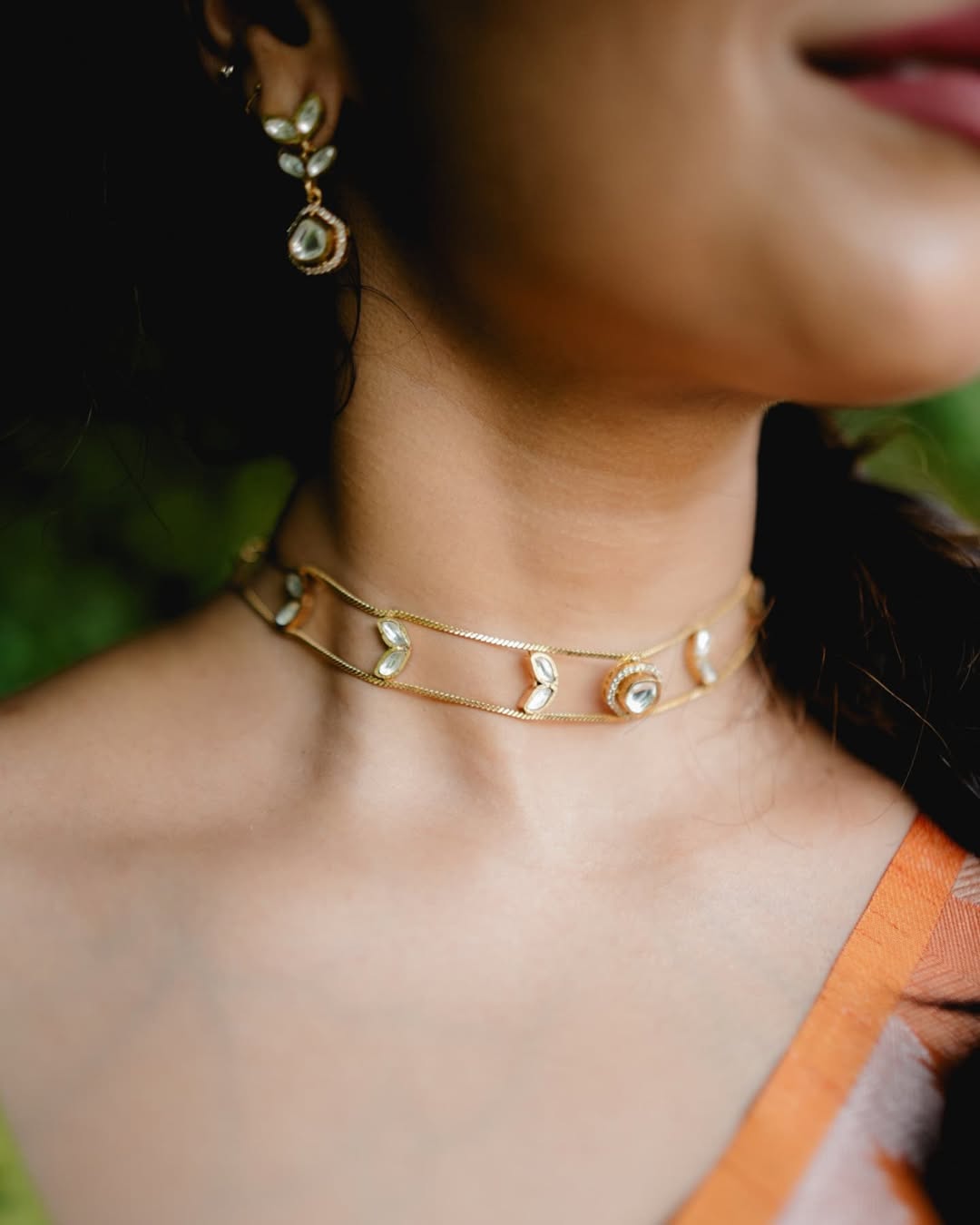 Elegant Jadau Kundan Choker Necklace - Traditional Royal Jewelry - nsjewelscraft